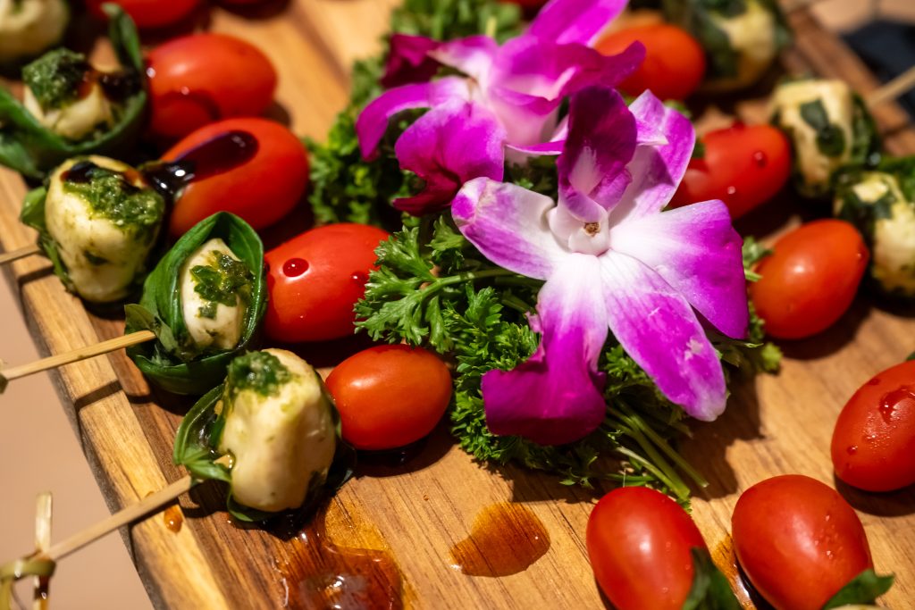 Platter of caprese skewers